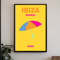 Ibiza Bohemian Vibe Minimalist Art Print Travel Poster PosterGoat