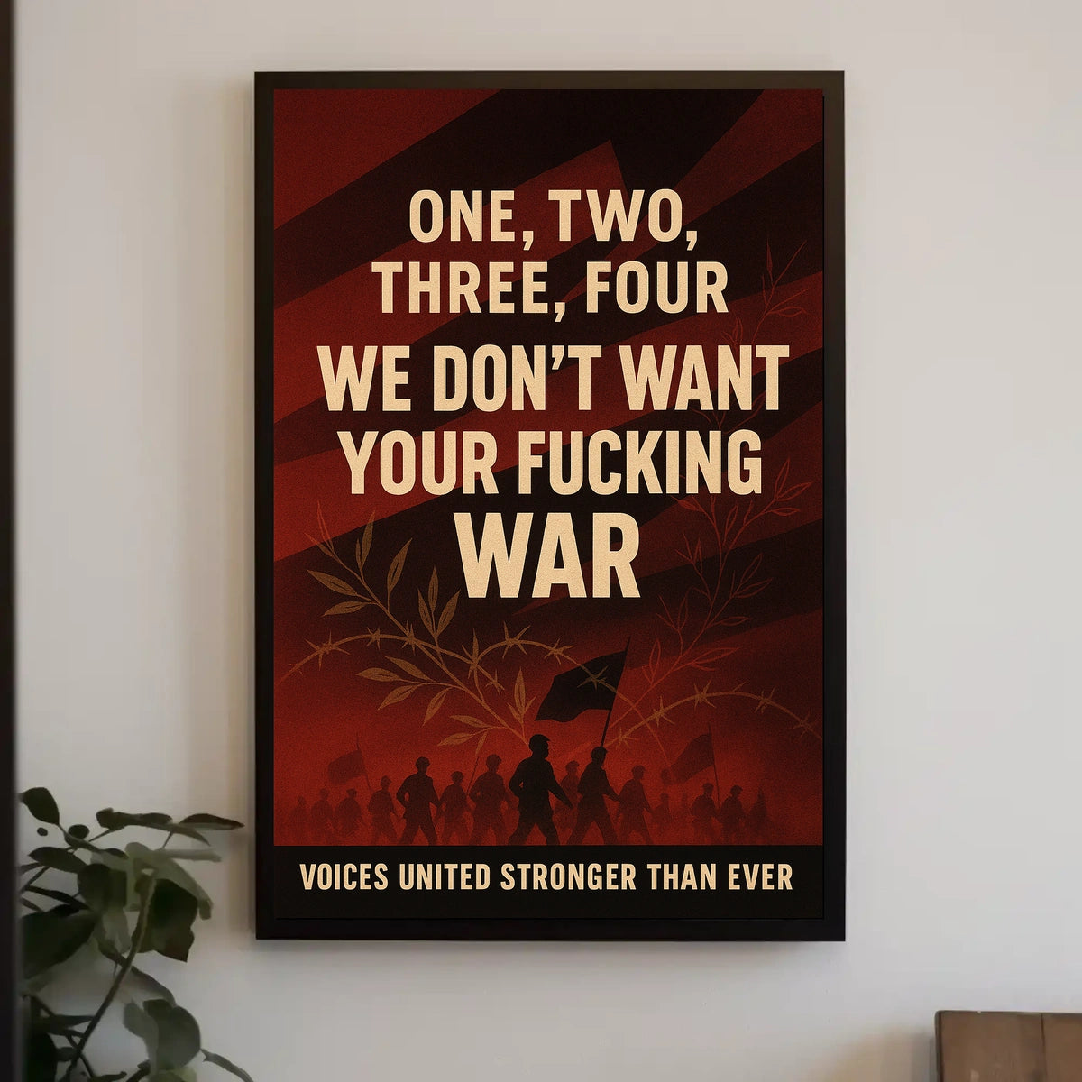 Voices United Against War Poster