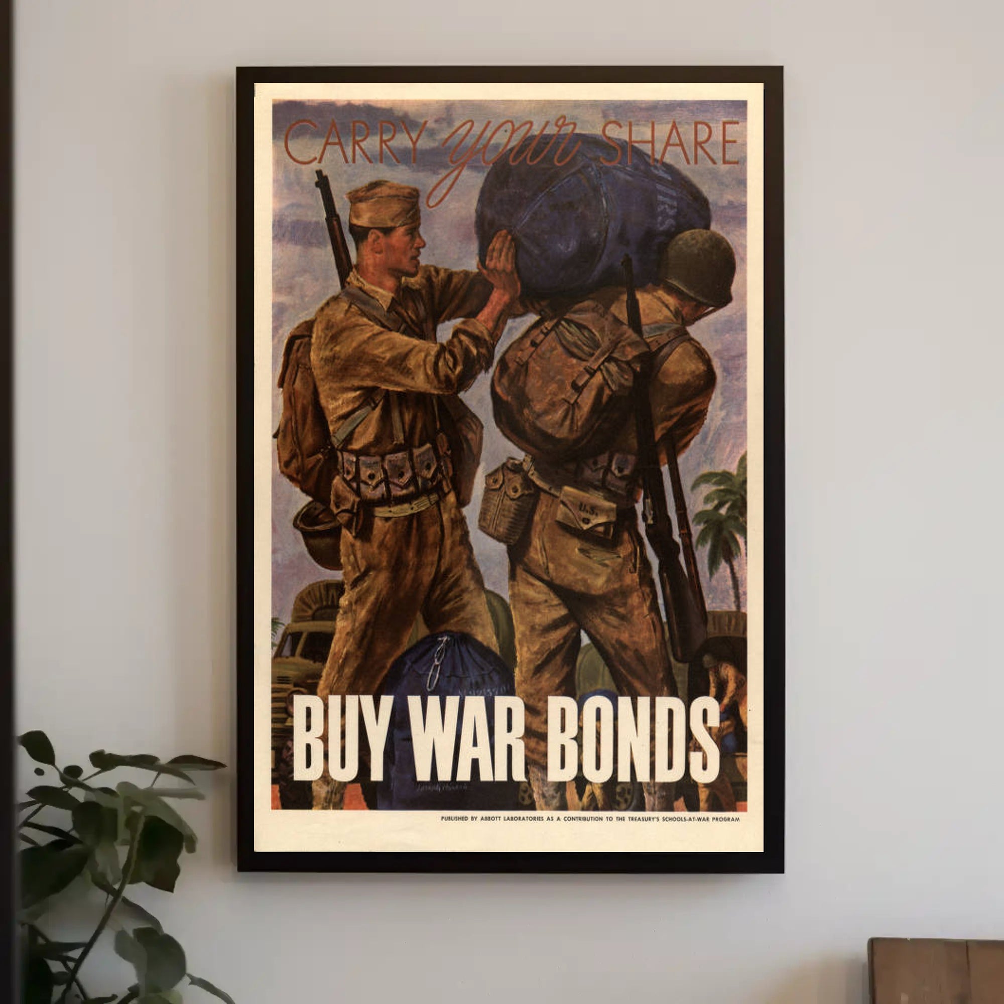 Carry Your Share Buy War Bonds Poster Art Print PosterGoat