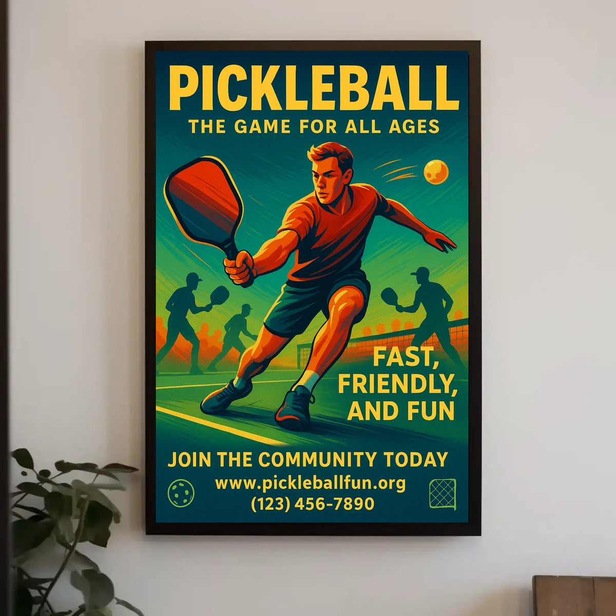 Pickleball The Game for All Ages Poster