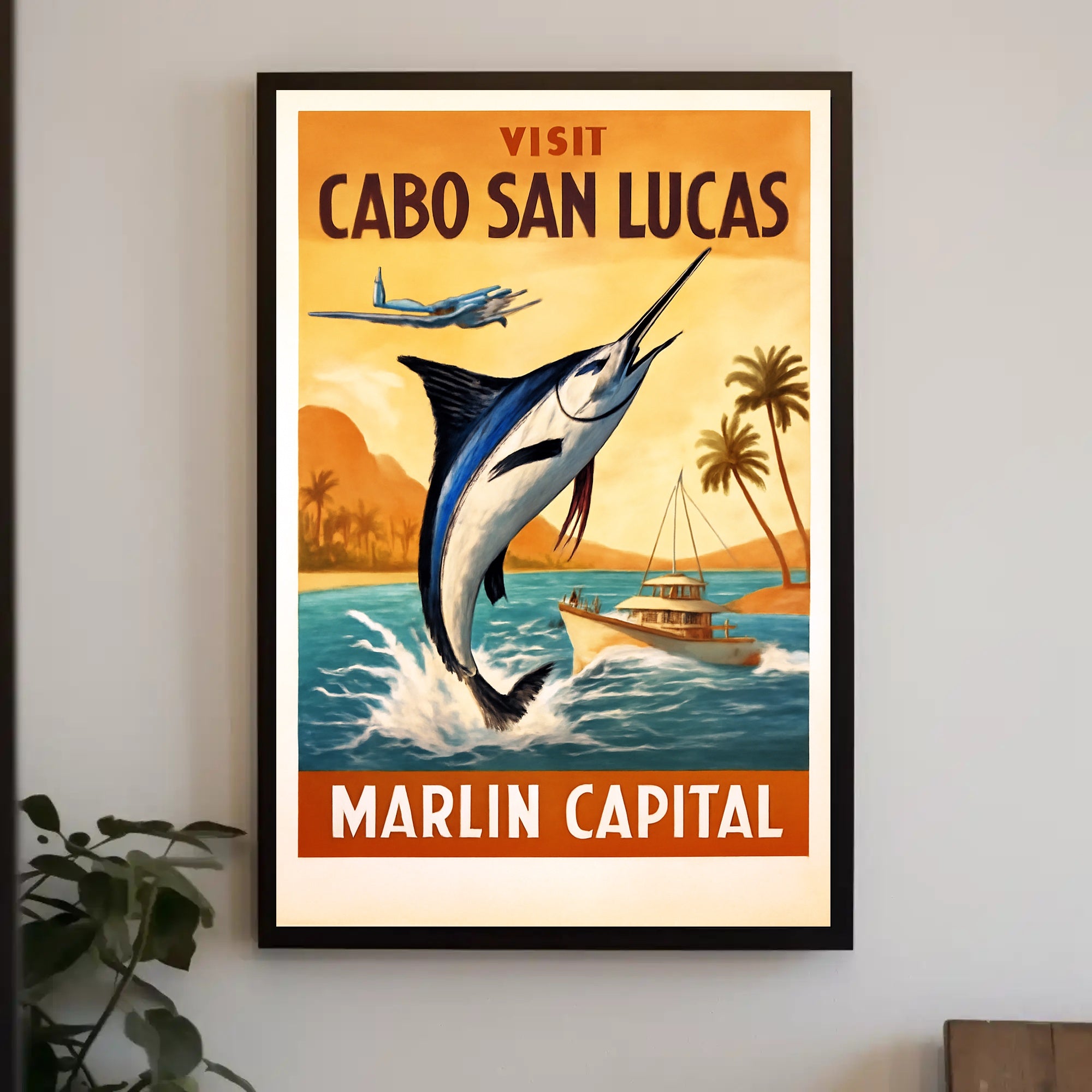 Visit Cabo San Lucas Marlin Capital Poster PosterGoat
