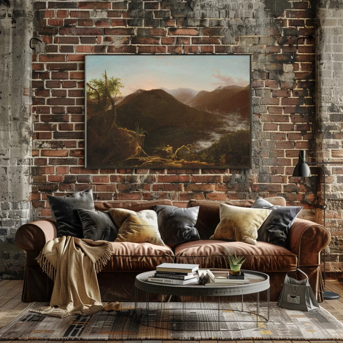 Mountain Serenity Sunset Landscape: National Park Poster