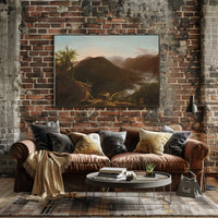 Mountain Serenity Sunset Landscape: National Park Poster