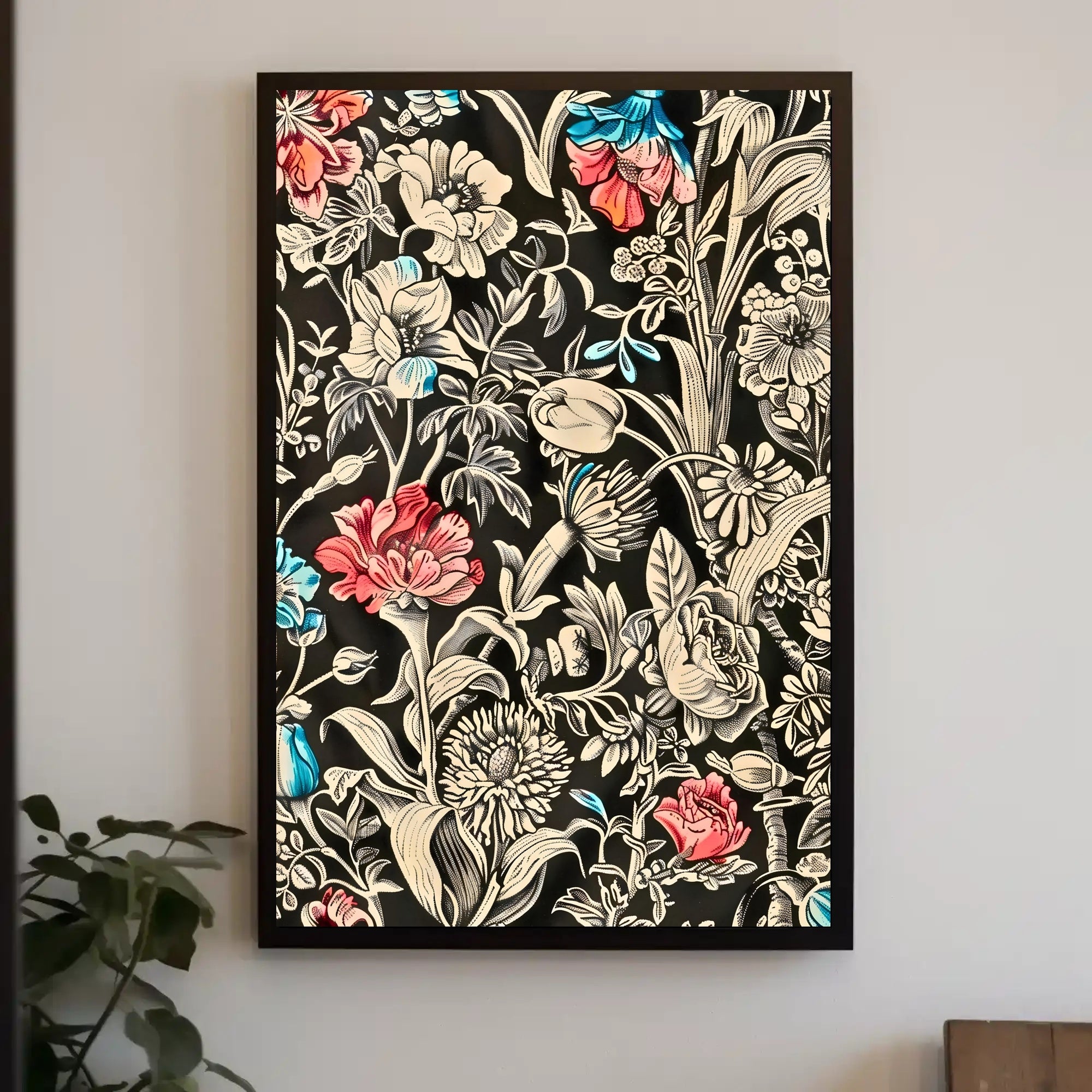Floral Elegance Wall Art Print for Home Decor