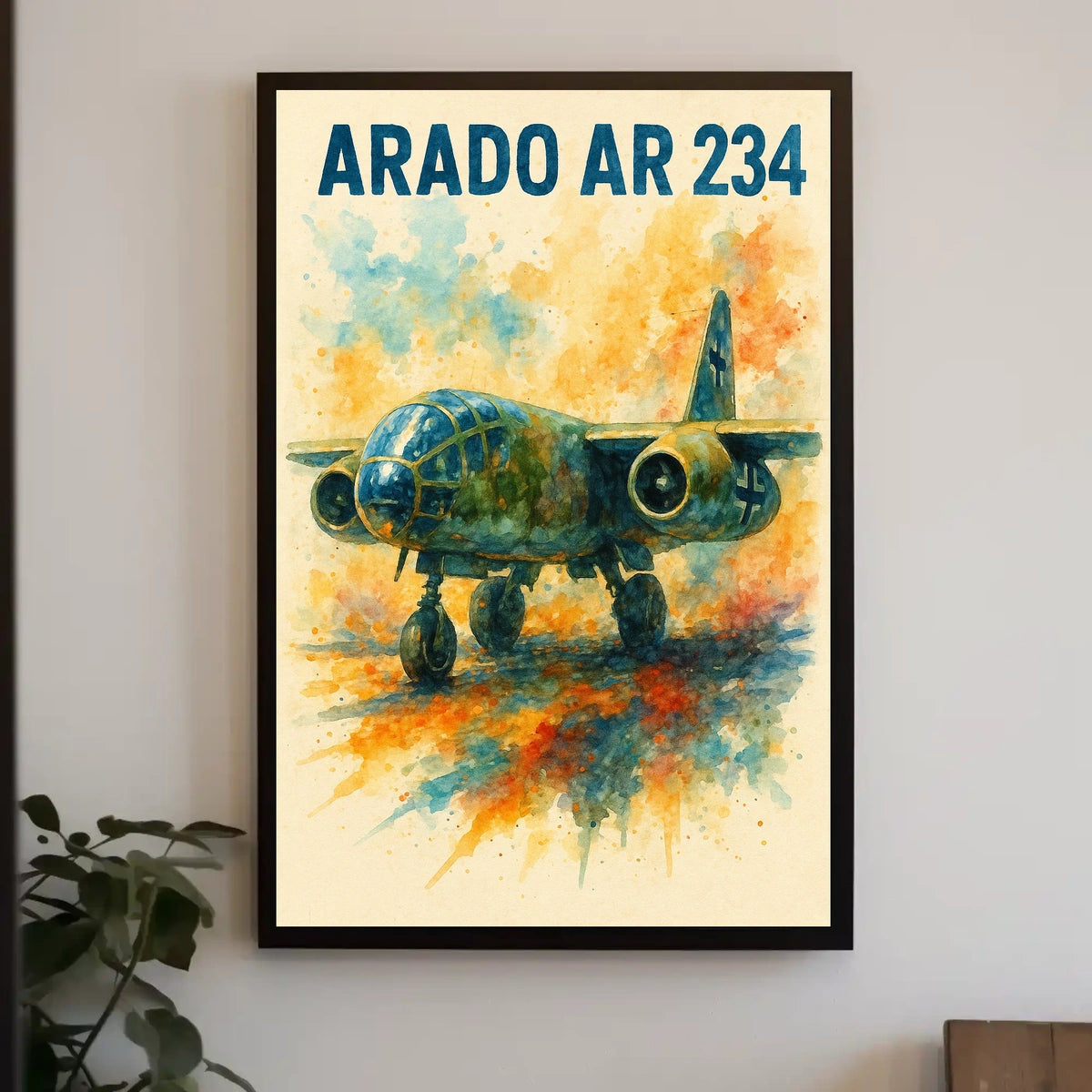 Arado AR 234 Vintage WWII Aviation Art Poster