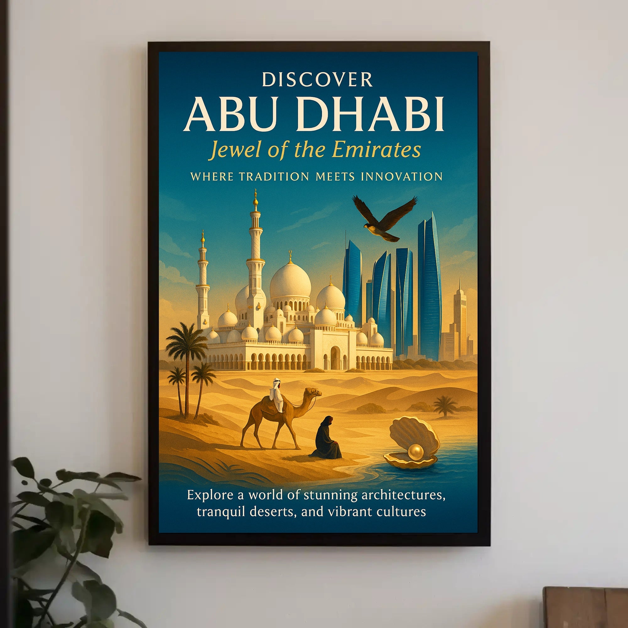 Journey Through Abu Dhabi's Timeless Beauty Travel Poster