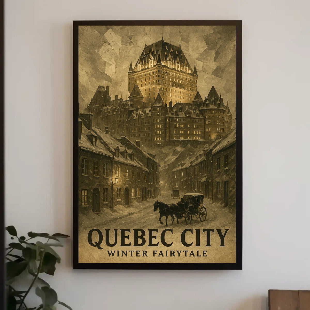 Quebec City Winter Fairytale Poster