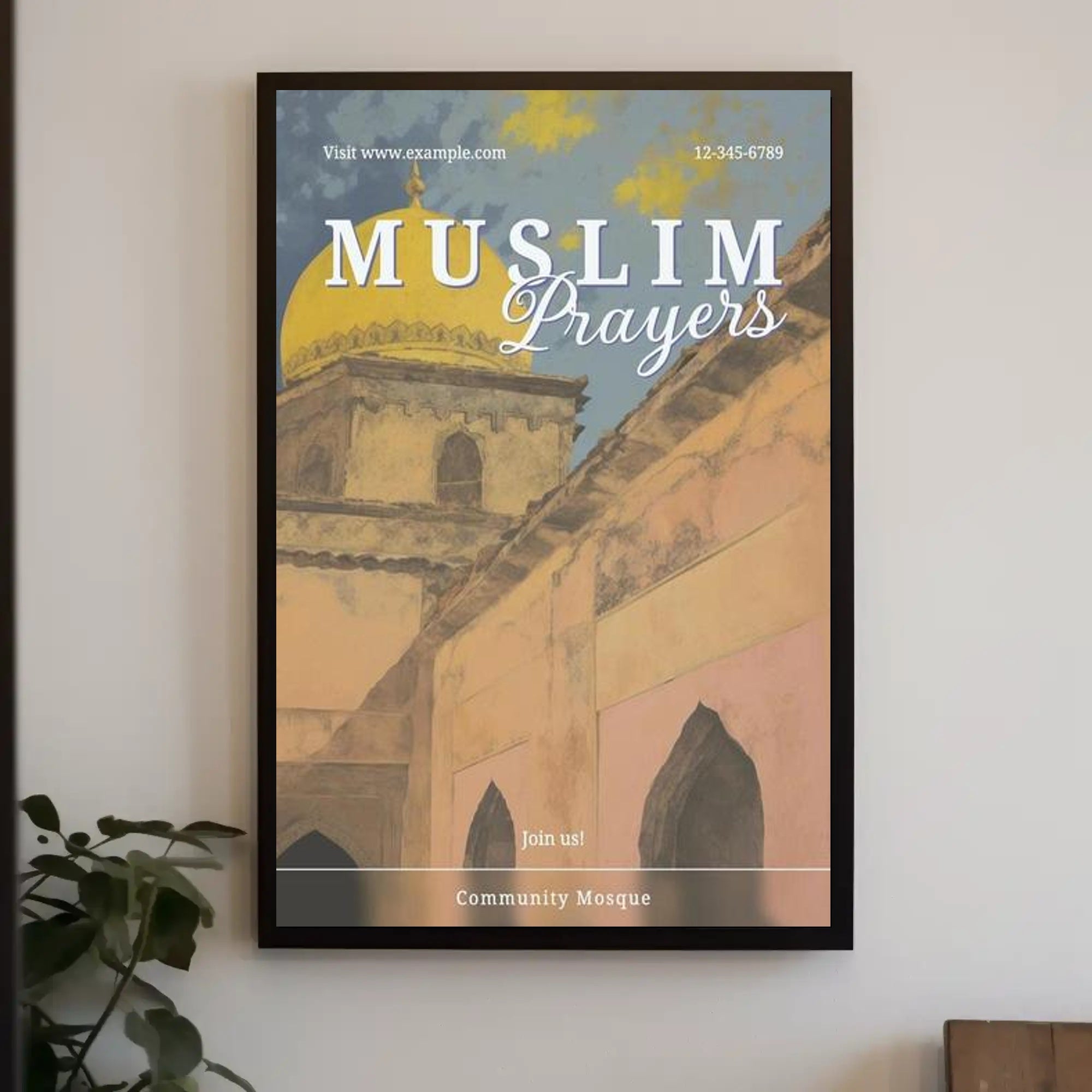 Muslim Prayers Invitation Poster PosterGoat