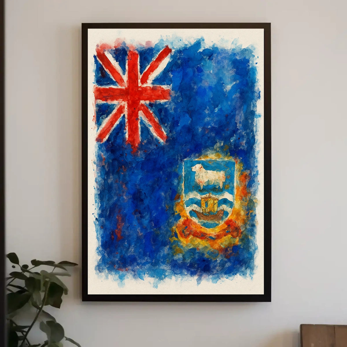 Falkland Islands Flag Art Poster