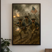 Revolutionary War Battle Scene Poster
