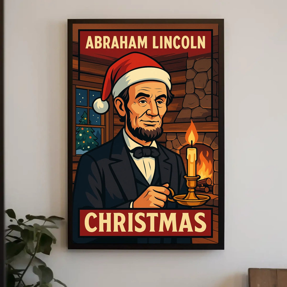 Abraham Lincoln Christmas Poster