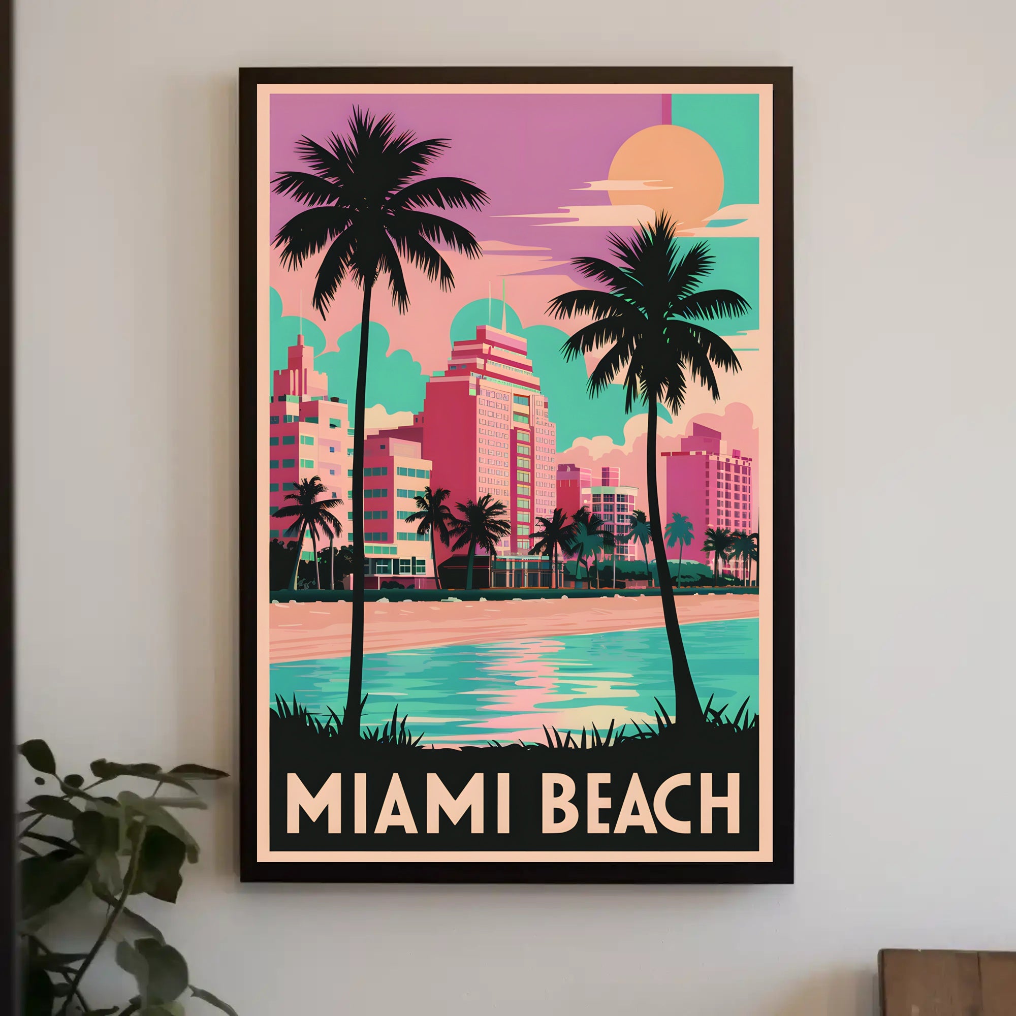Miami Beach Sunset Poster