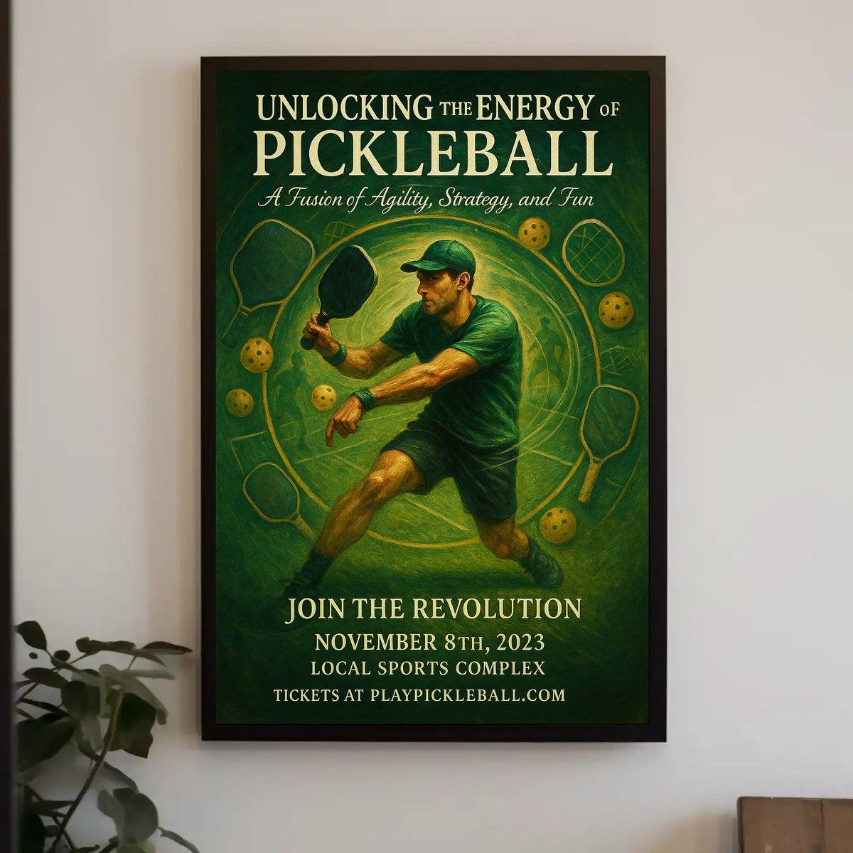 Unlocking the Energy of Pickleball Poster