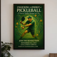 Unlocking the Energy of Pickleball Poster