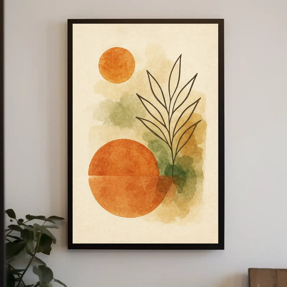 Minimalist Earthy Geometric Design: Abstract or Artistic Poster