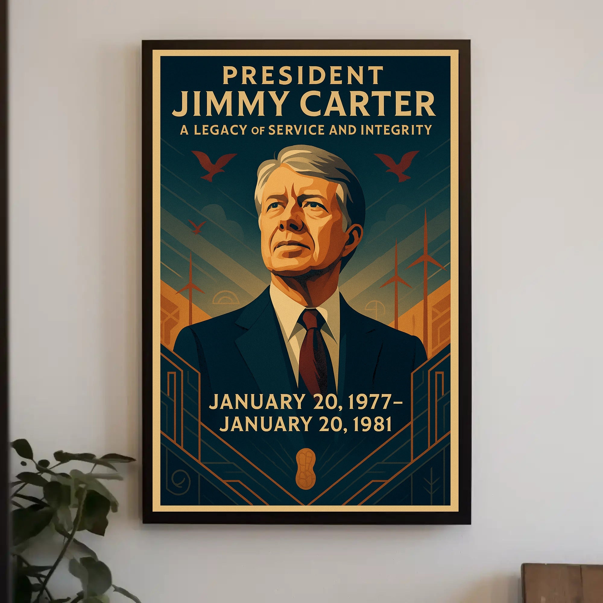 Jimmy Carter Legacy of Service Poster Wall Art PosterGoat