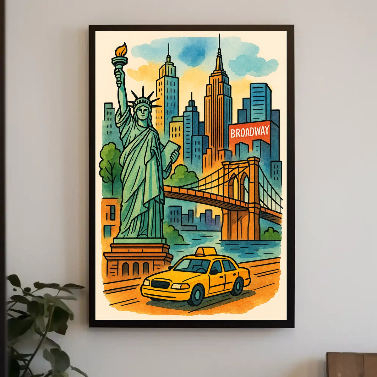Discover New York City Iconic Landmarks Illustration