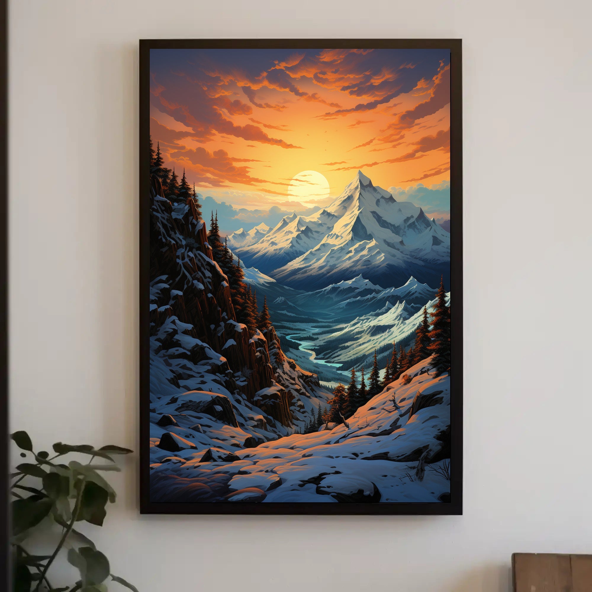 Majestic Mountain Sunrise Poster