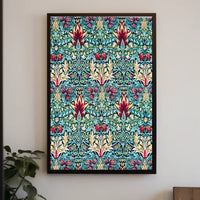 Victorian Floral Elegance: Abstract or Artistic Poster