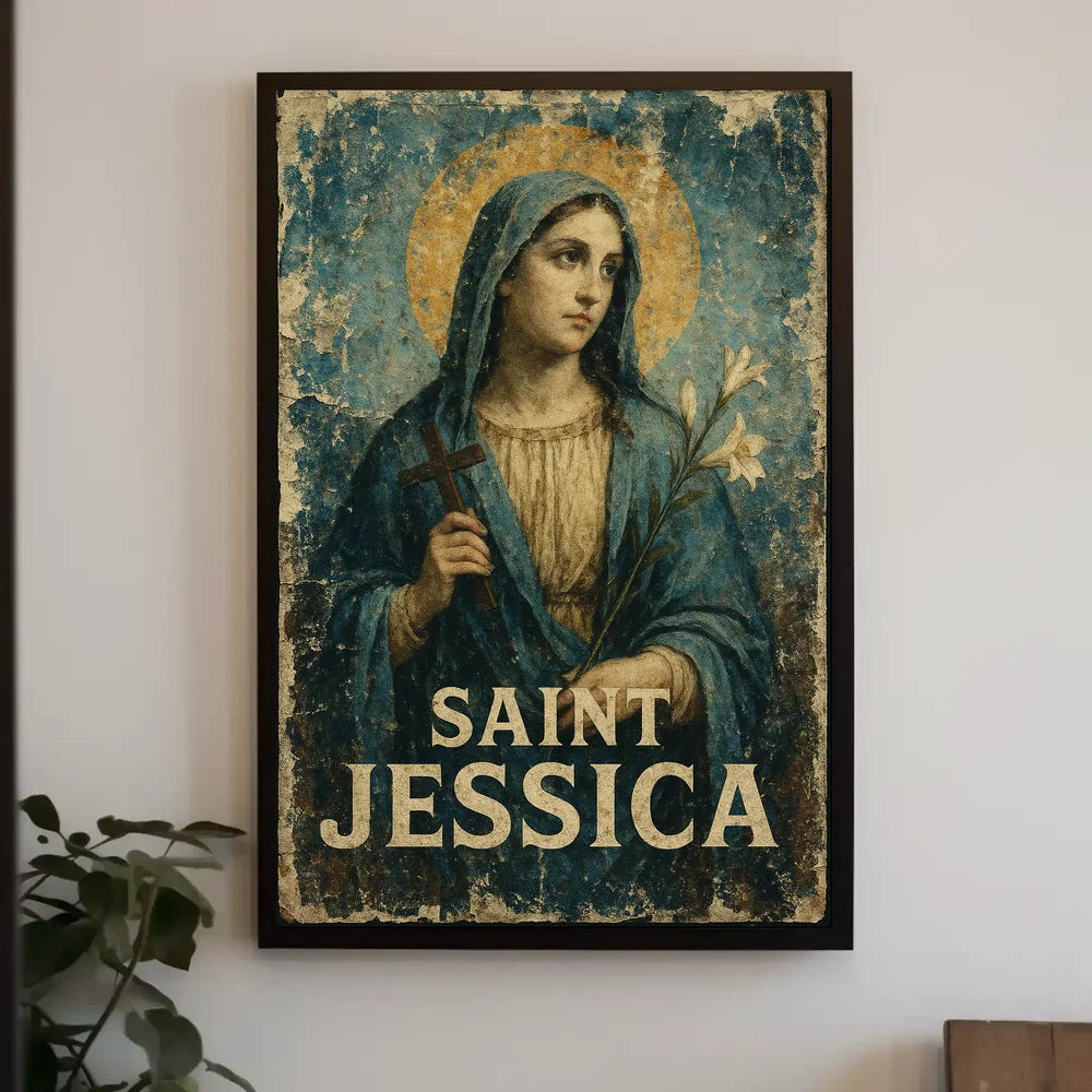 Saint Jessica Vintage Religious Art Poster