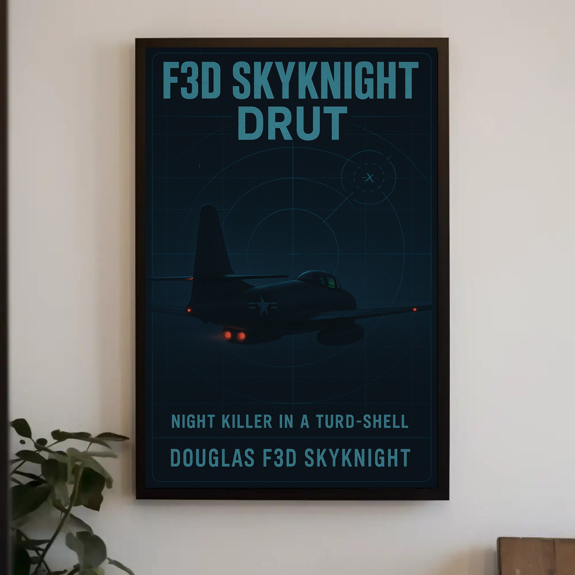 Douglas F3D Skyknight Radar Glory Art Poster