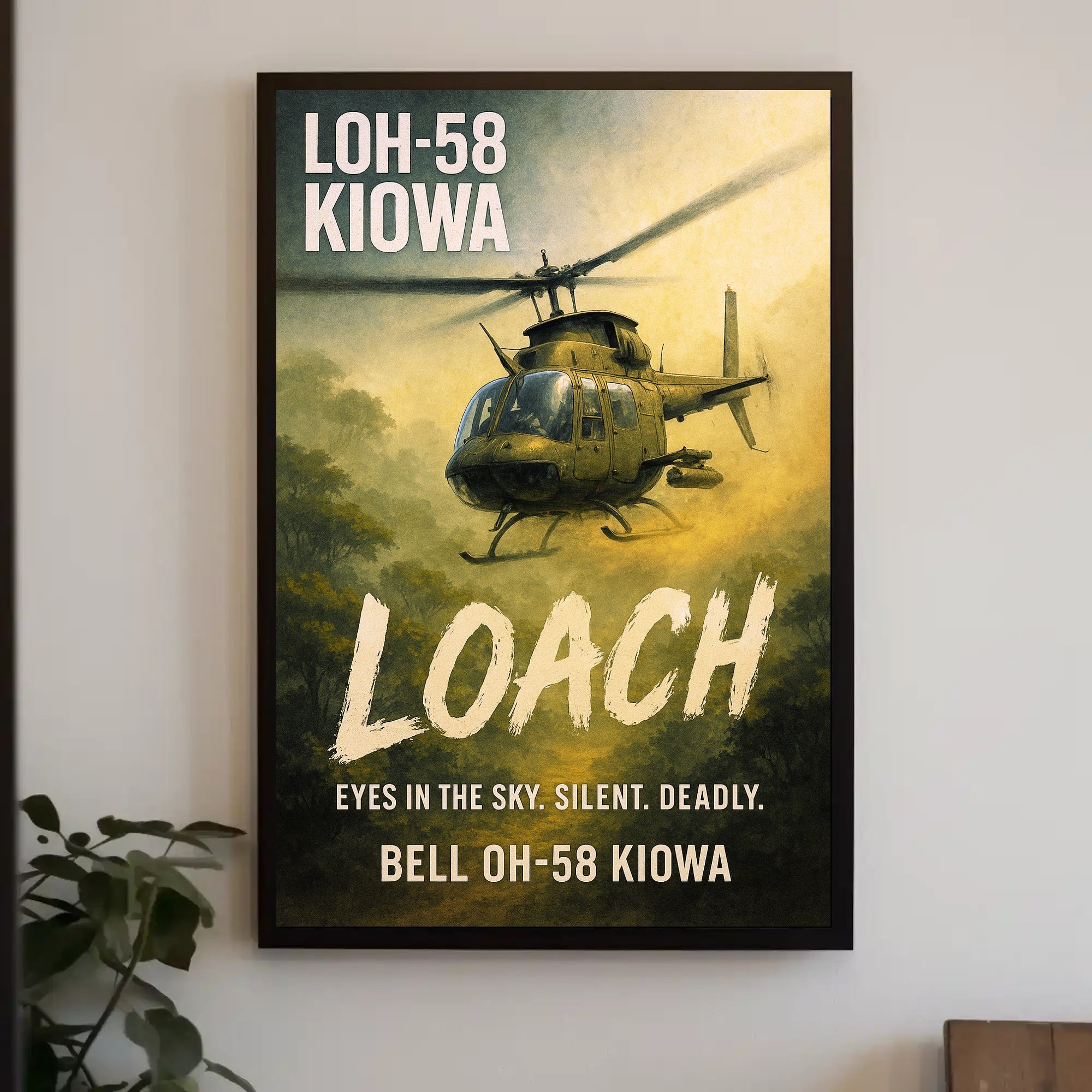 Bell OH-58 Kiowa Helicopter Poster PosterGoat