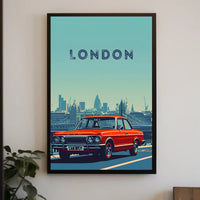 London Architectural Skyline Artistic Travel Poster