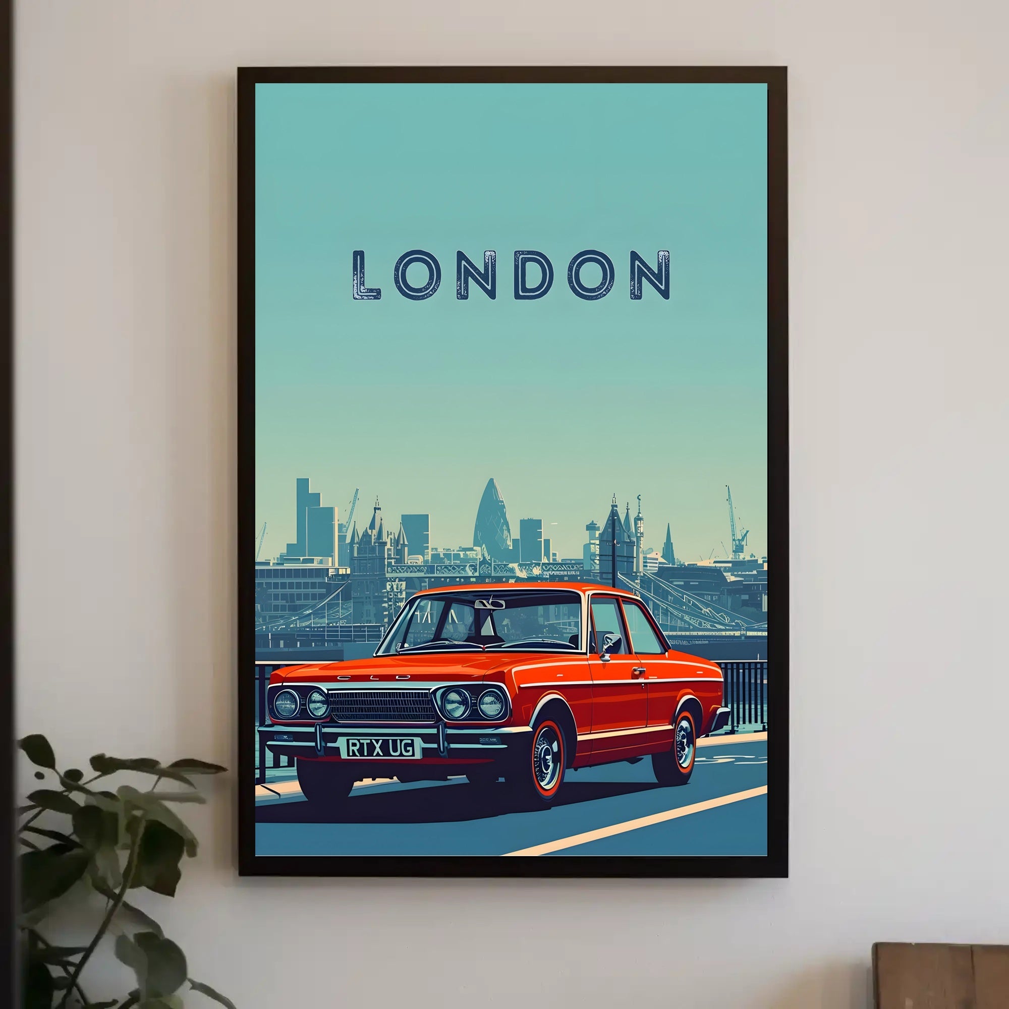 London Architectural Skyline Artistic Travel Poster
