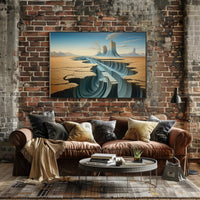 Surreal Desert Canyon Artistic Poster