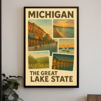 Michigan The Great Lake State Poster