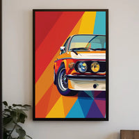 Classic Car Pop Art Poster with Retro Aesthetic PosterGoat