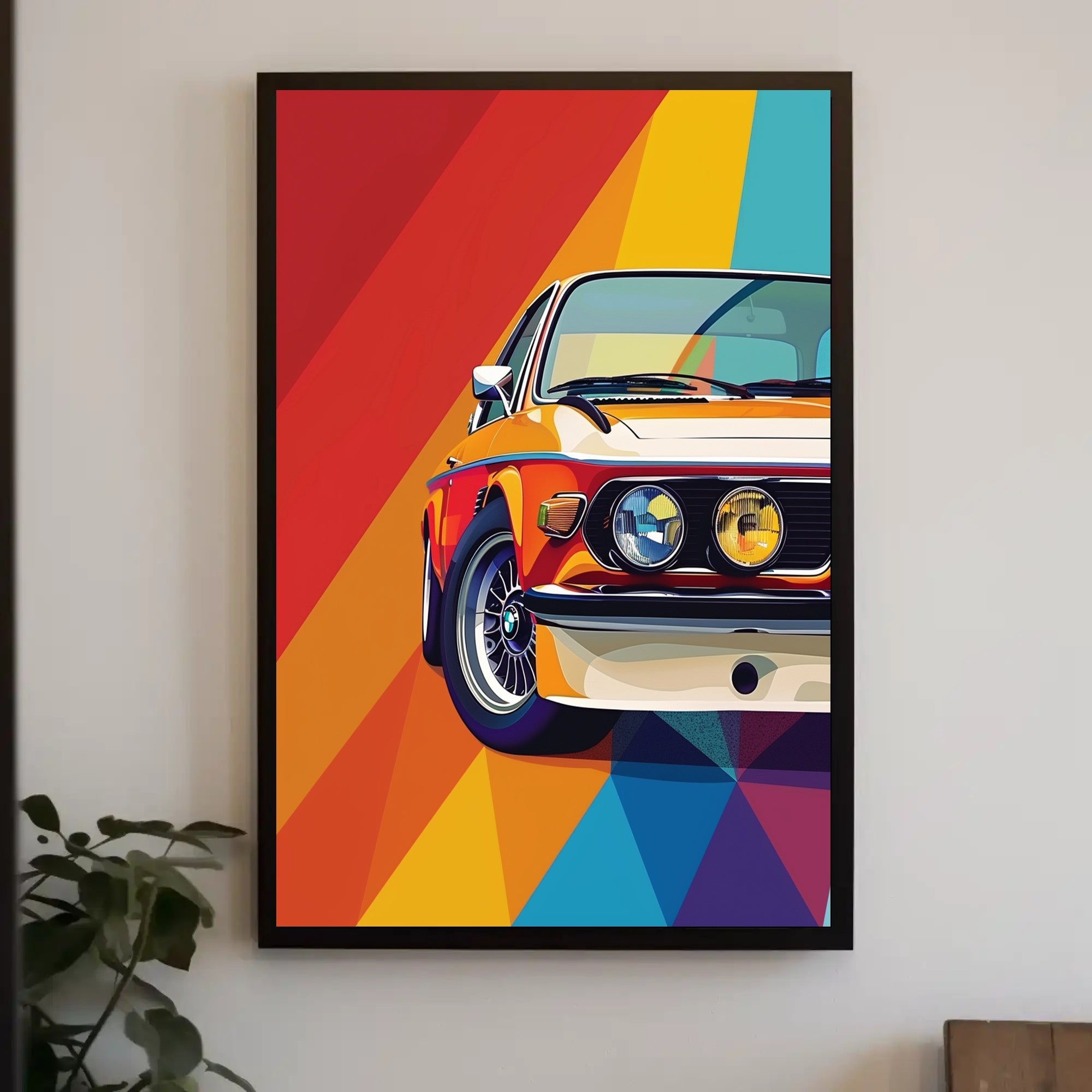 Classic Car Pop Art Poster with Retro Aesthetic PosterGoat
