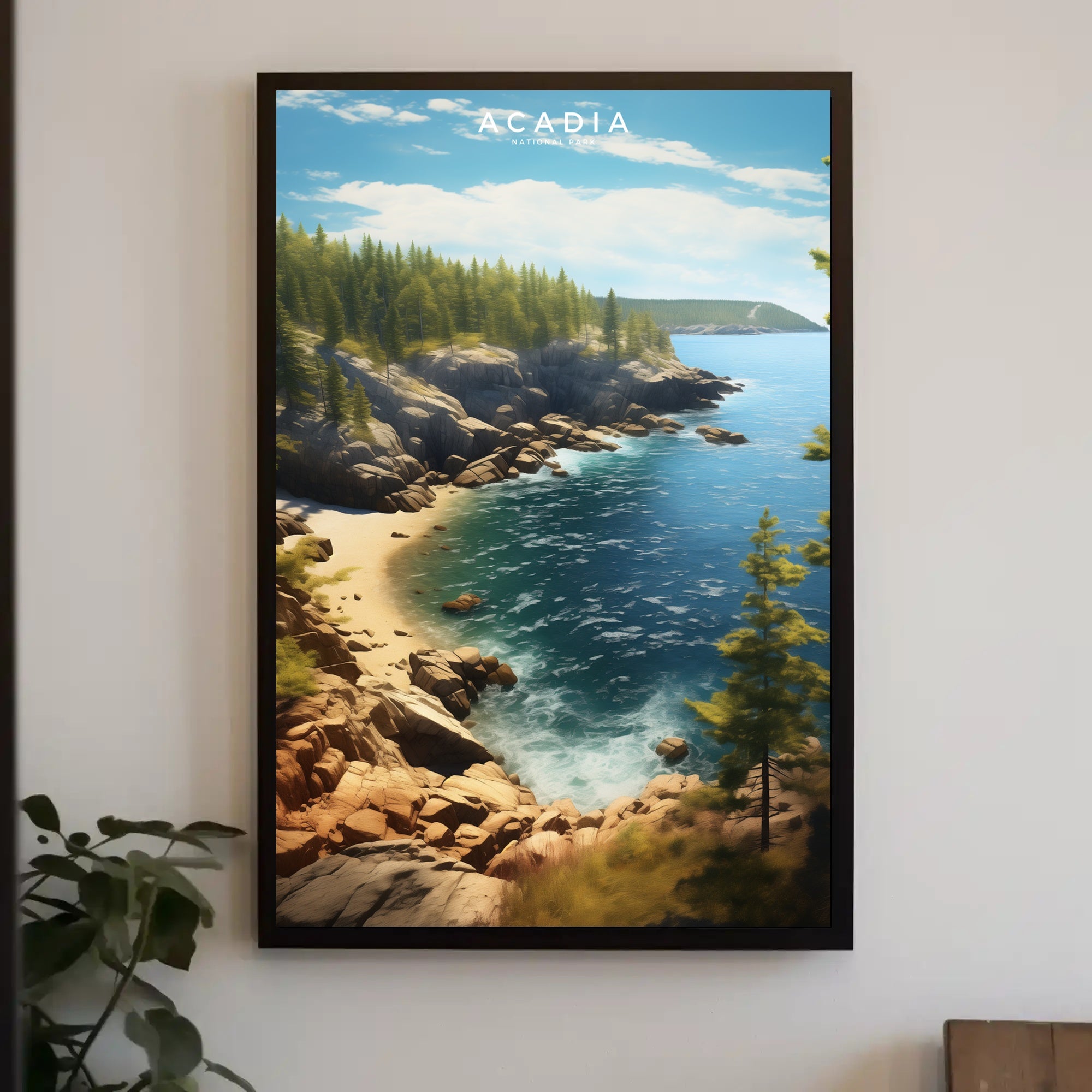 Acadia Coastal Landscape Majestic Travel Poster