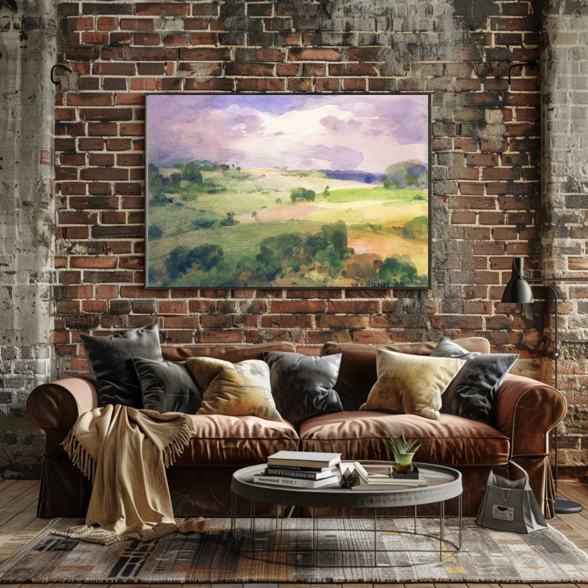 Serene Landscape Watercolor Poster