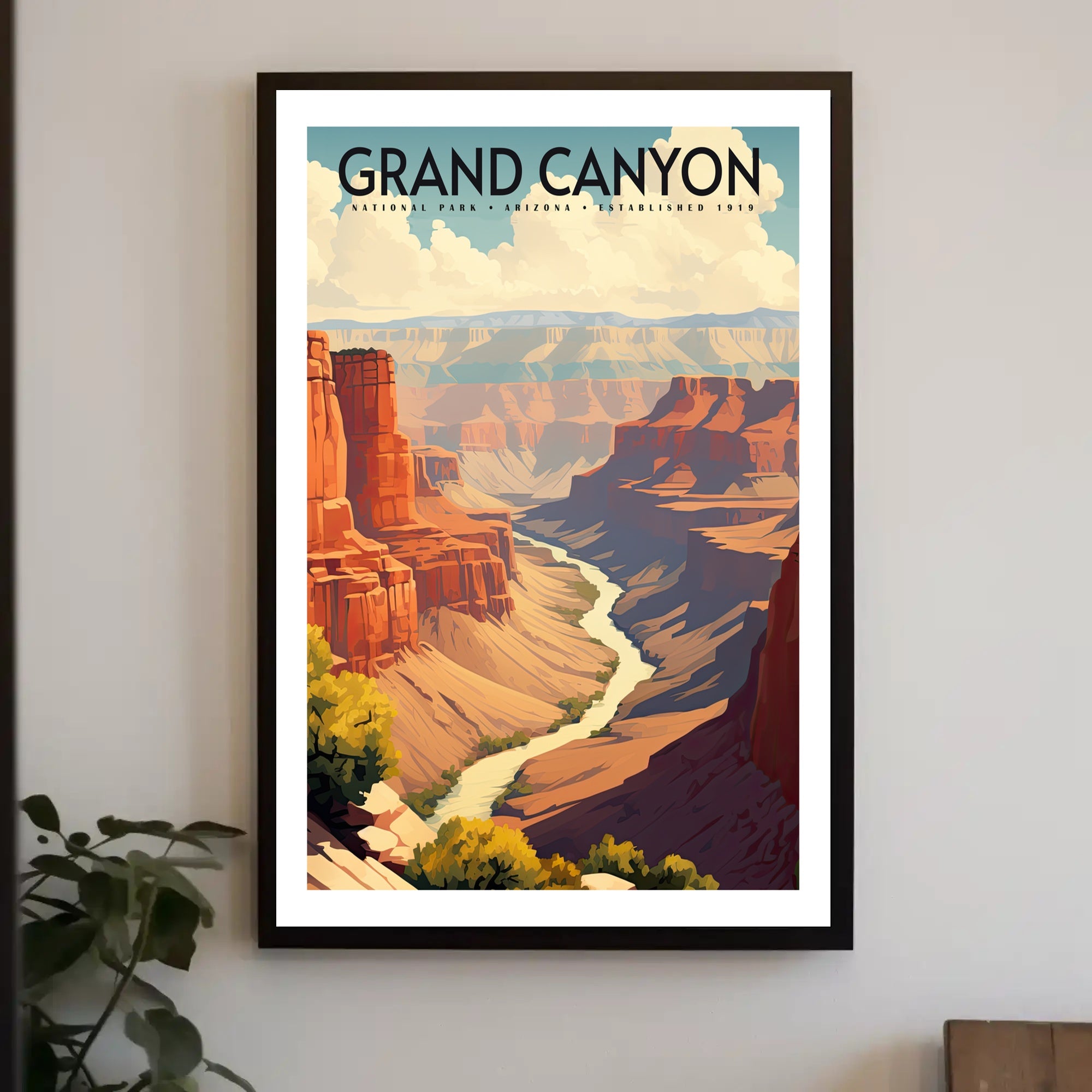 Grand Canyon Travel Poster Vintage National Park Print