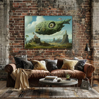 Surreal Whale Dreamscape Fantastical Poster