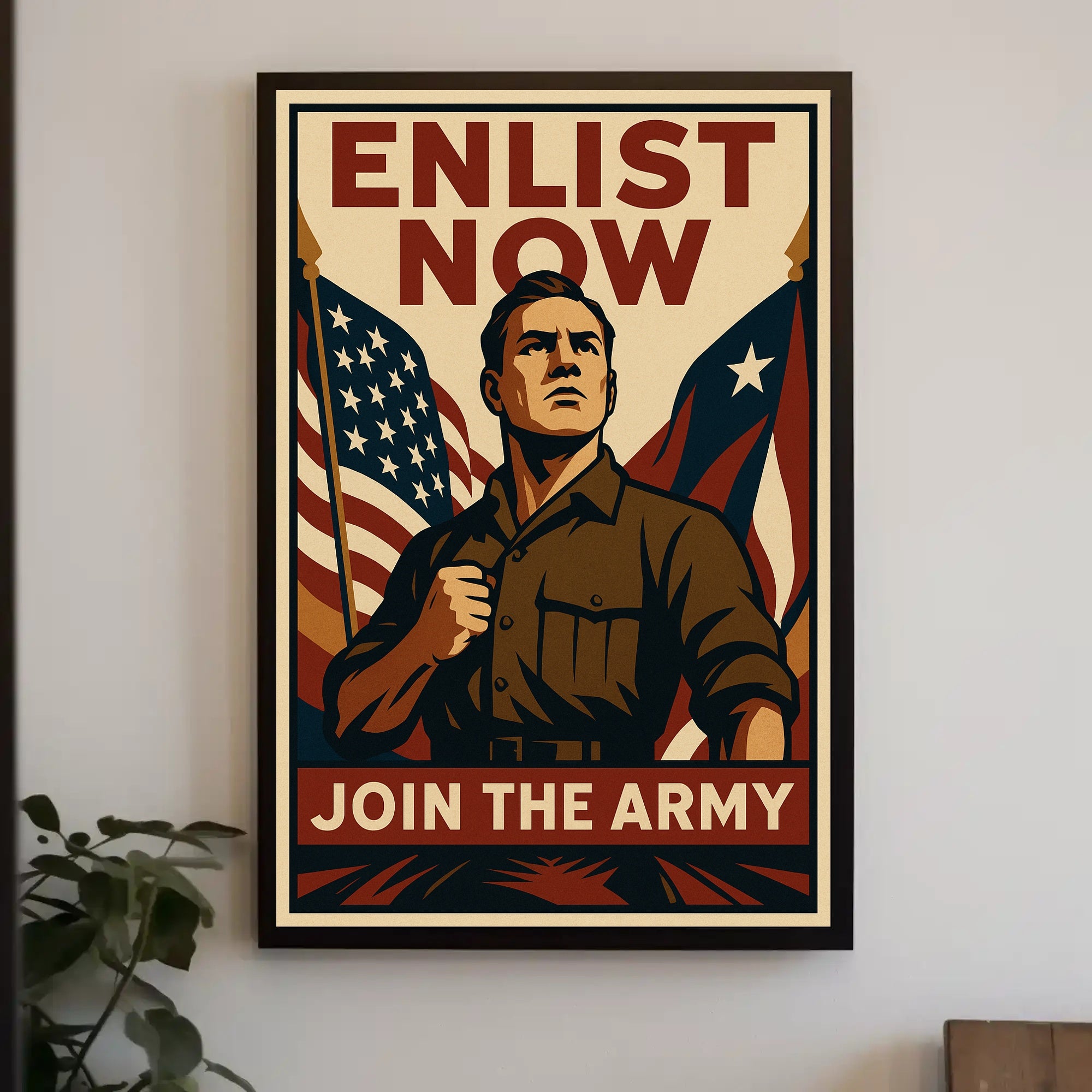 Patriotic US Army Vintage Military Recruitment Poster PosterGoat