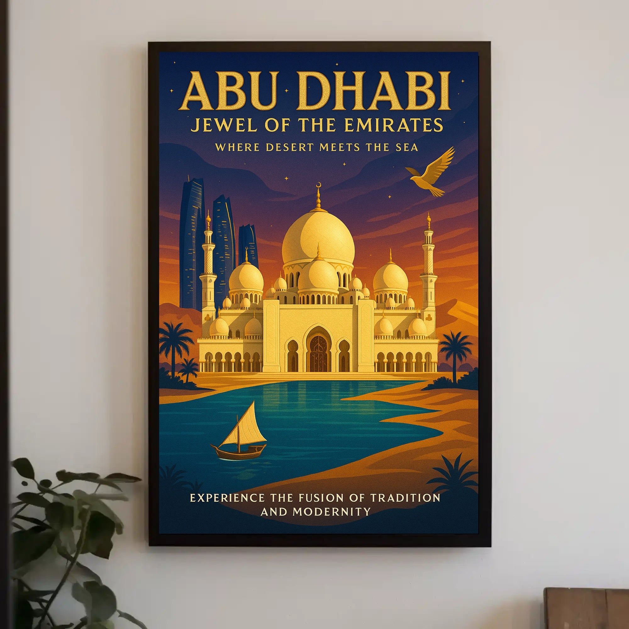 Abu Dhabi Cultural Heritage Travel Poster