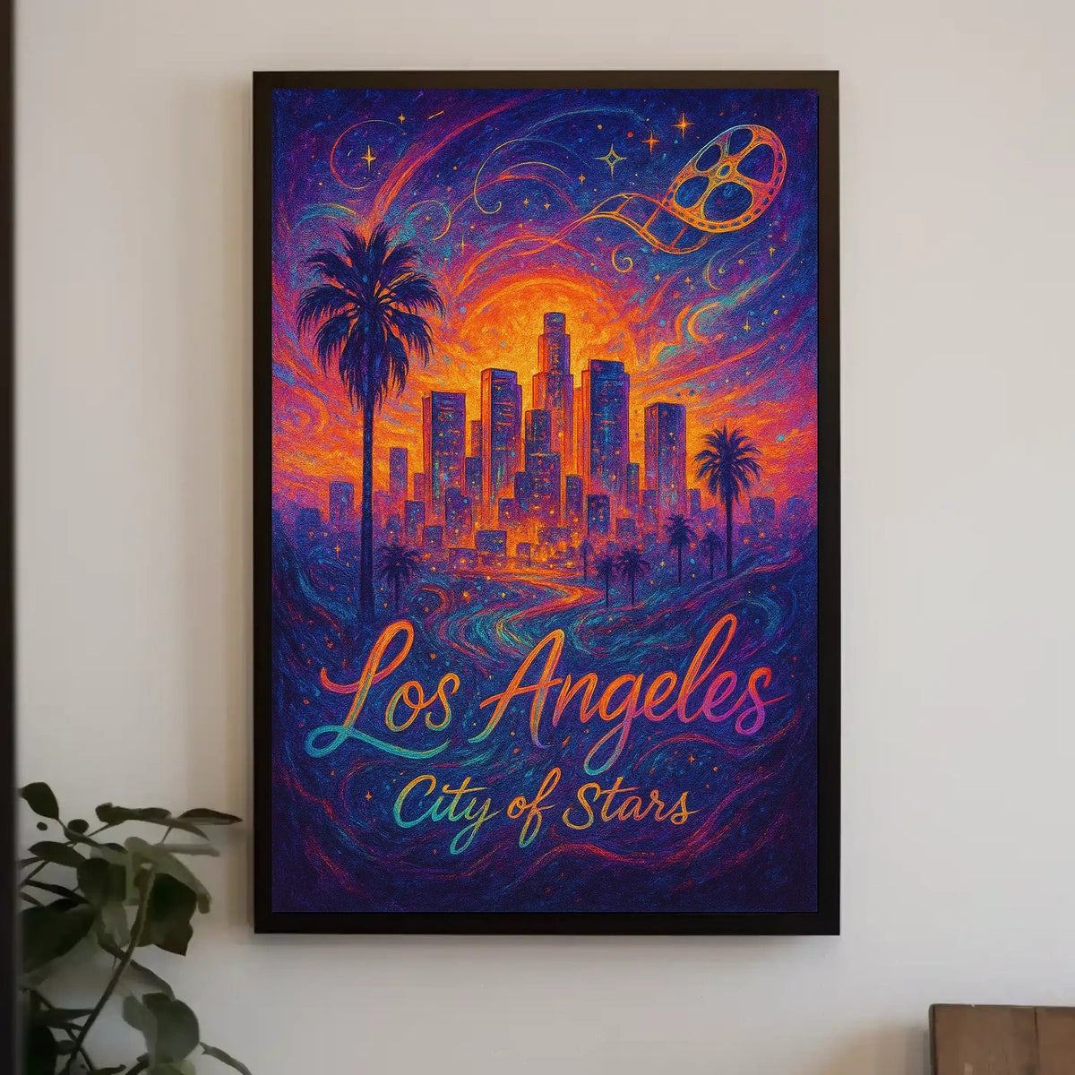 Los Angeles City Stars Vintage Poster