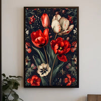Botanical Elegance: Artistic Tulip Bouquet Poster
