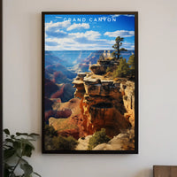 Grand Canyon Travel Poster Vintage Landscape Print