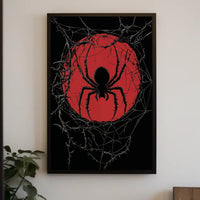 Spider Silhouette Graphic Ominous Dark Poster