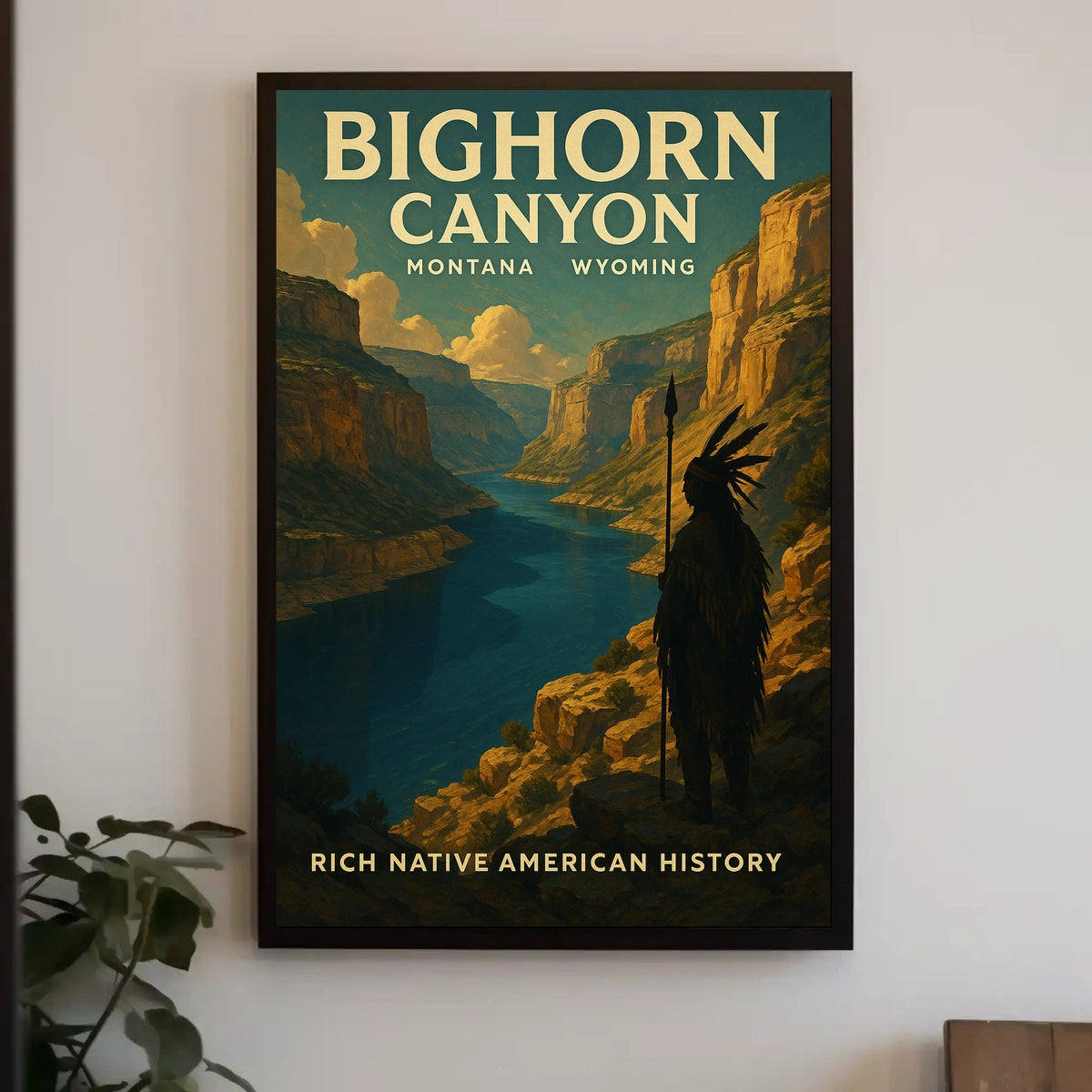Bighorn Canyon Rich Native American Poster