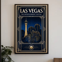 Las Vegas The Entertainment Capital Poster PosterGoat