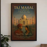 Taj Mahal Cinematic A Timeless Love Story Poster PosterGoat