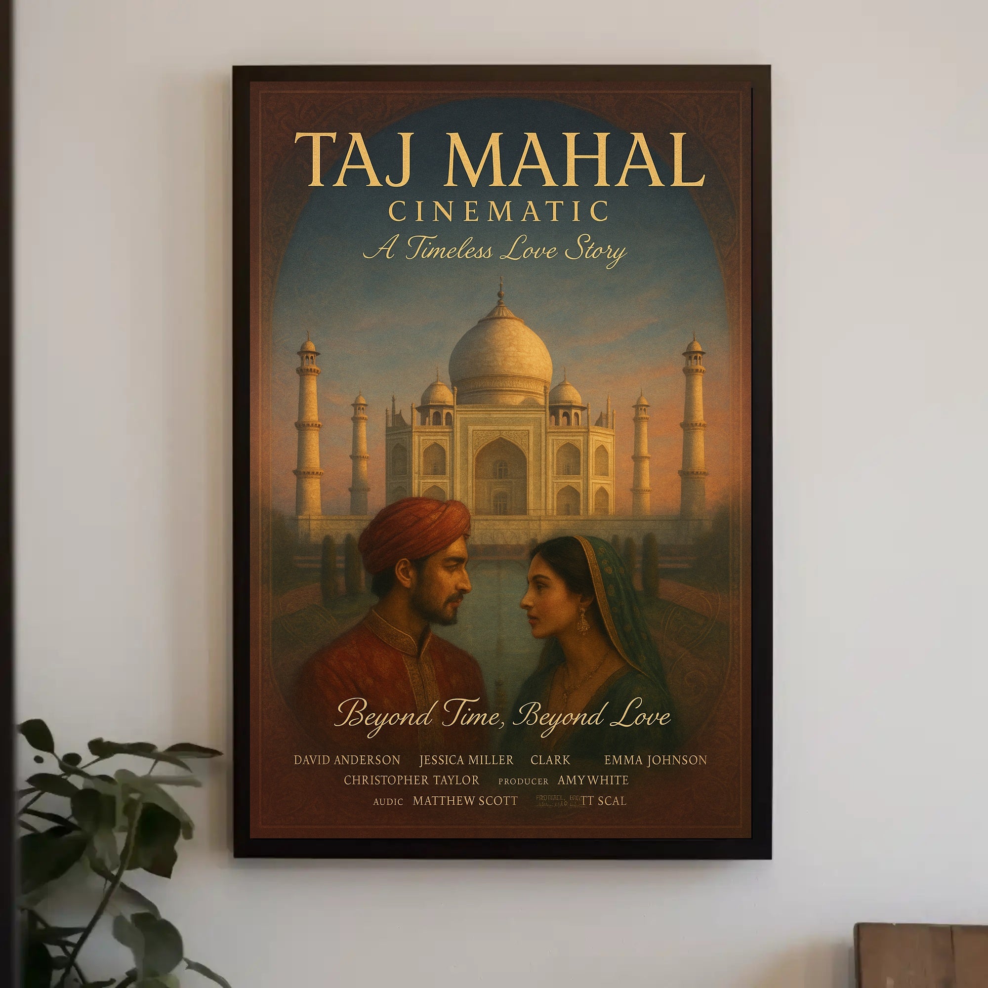 Taj Mahal Cinematic A Timeless Love Story Poster PosterGoat