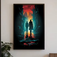 Shadowy Streets At Dusk Poster