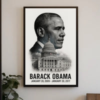 Barack Obama 44th President of the United States Reflections Poster