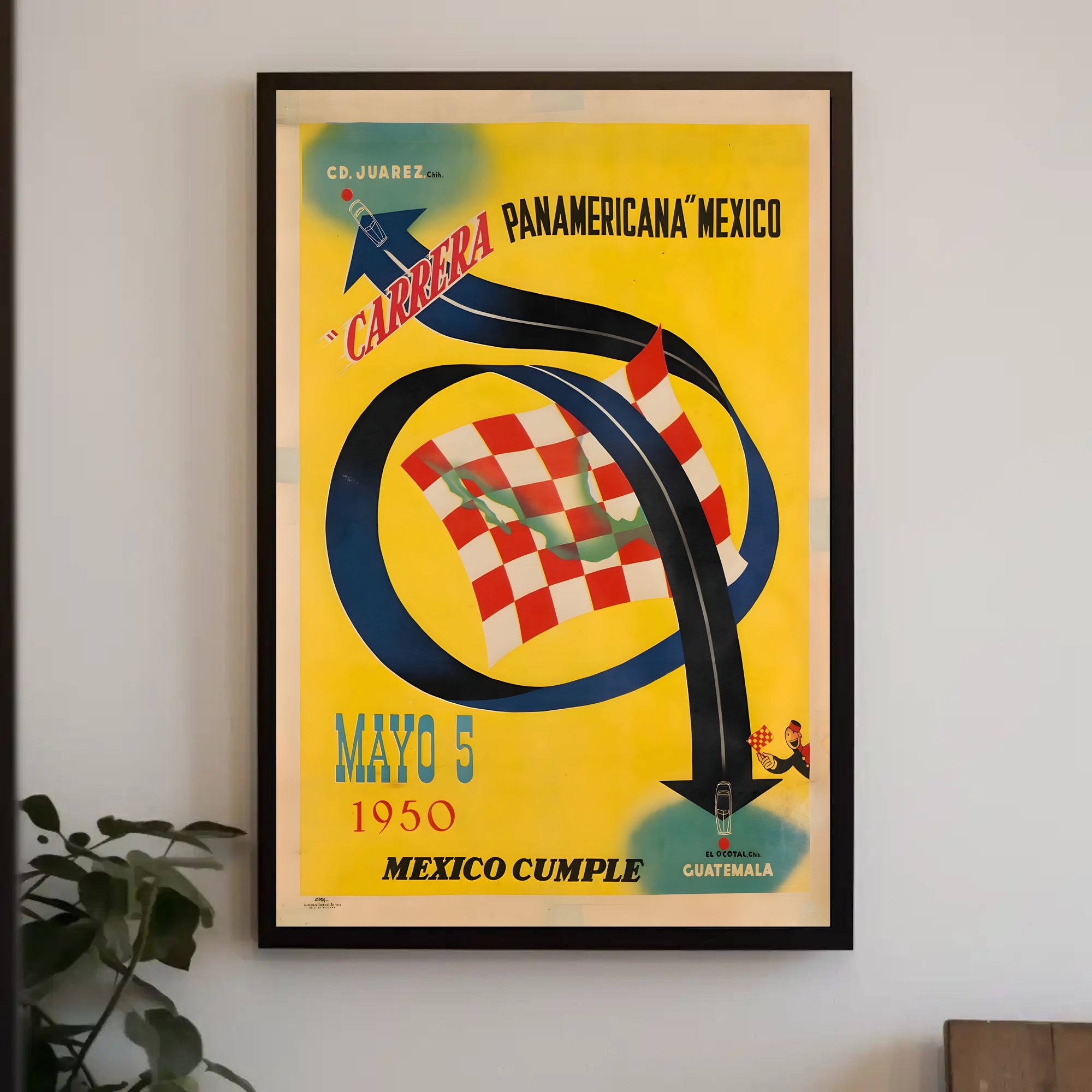 Carrera Panamericana Mexico 1950 Poster
