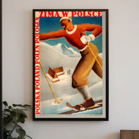 Skiing Adventure in Poland Travel Poster PosterGoat